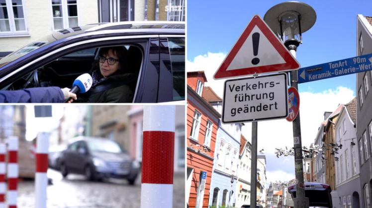 Verkehrsberuhigung in der Flensburger Norderstraße: Poller verwirren Autofahrer
