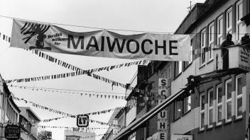 historische Fotos (lokales) Osnabrück Maiwoche 1997 Große Straße