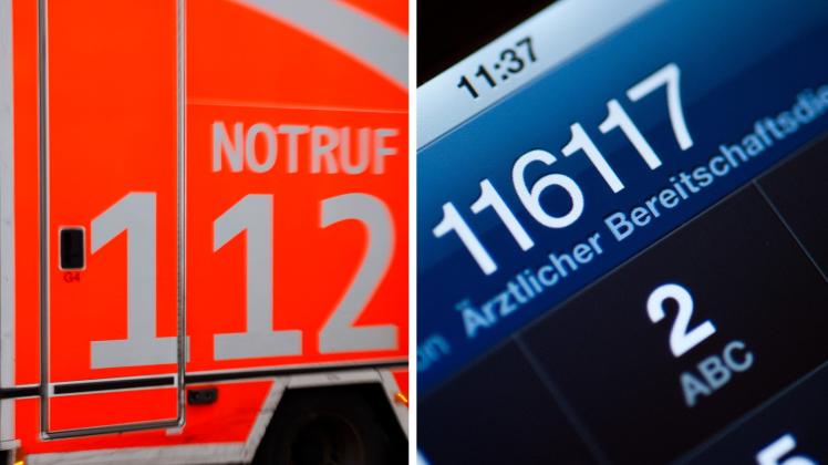 Notruf und ärztlicher Bereitschaftsdienst im Vergleich.