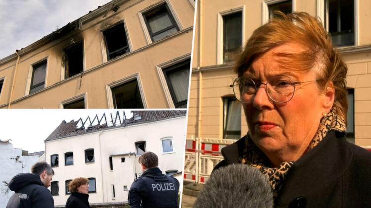Im Video-Interview: Innenministerin Sabine Sütterlin-Waack besucht die Brandstelle