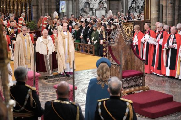 König Charles Momente vor seiner offiziellen Krönung. Krönung von König Charles III.