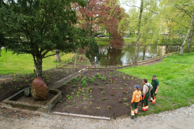 Weniger Schlamm, neue Bänke Stadtpark in Flensburg saniert