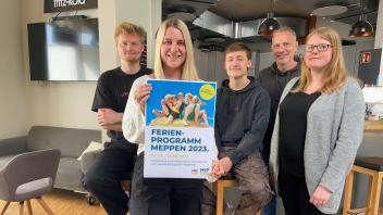 Das JAM-Team mit (von links) Noah Holtmann, Lucie Rehfeld, Jannis Henning, Karsten Streeck und Lisa Schulte freut sich auf viele Anmeldungen zum Ferienprogramm 2023.