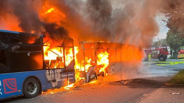 Reisebusse in Brand
