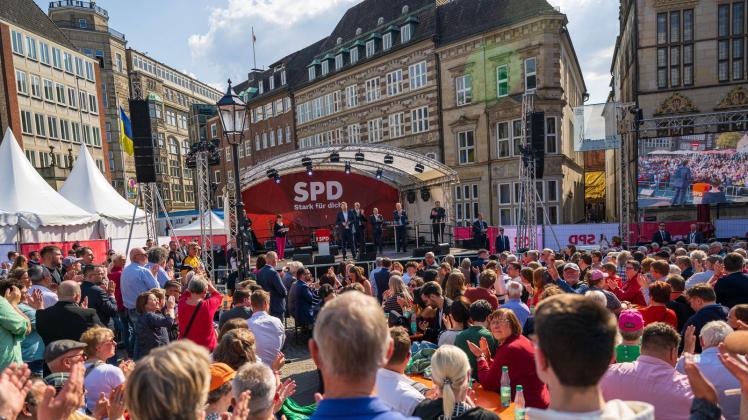 Vor der Wahl der Bürgerschaft in Bremen - Wahlkampf SPD