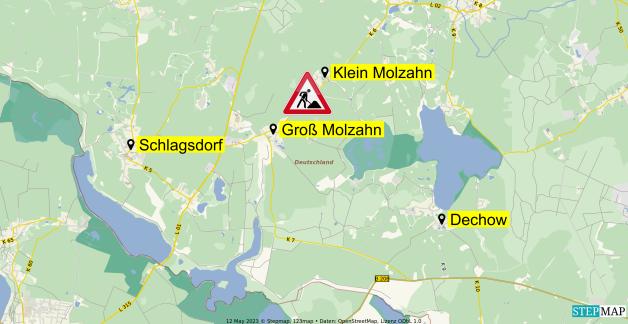 Kreis NWM baut Straße von Groß Molzahn nach Klein Molzahn aus SVZ
