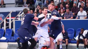 Miha Zarabec (THW Kiel) HANDBALL : Paris Saint-Germain HB vs THW Kiel - Machineseeker EHF Champions League - Quart de fi
