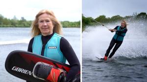Rosi Dobers (85) fährt Wasserski