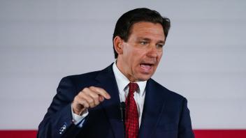 Florida Governor Ron DeSantis speaks during an event on his nationwide book tour at Adventure Outdoors, the largest gun store in the country, on March 30, 2023 in Smyrna, Georgia. - DeSantis is widely expected to enter the race for the Republican presidential nomination. (Photo by Elijah Nouvelage / AFP)