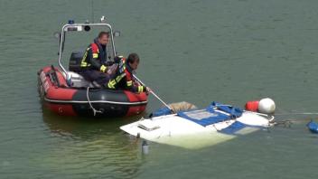 Motorboot sinkt auf Mittellandkanal bei Bramsche