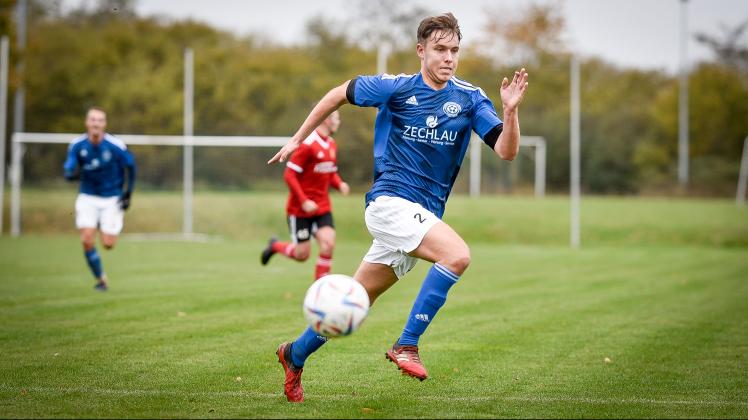 Jay Nicolas Galow erzielte für den FSV Kritzmow am Sonntag bereits in der zweiten Minute den Führungstreffer.