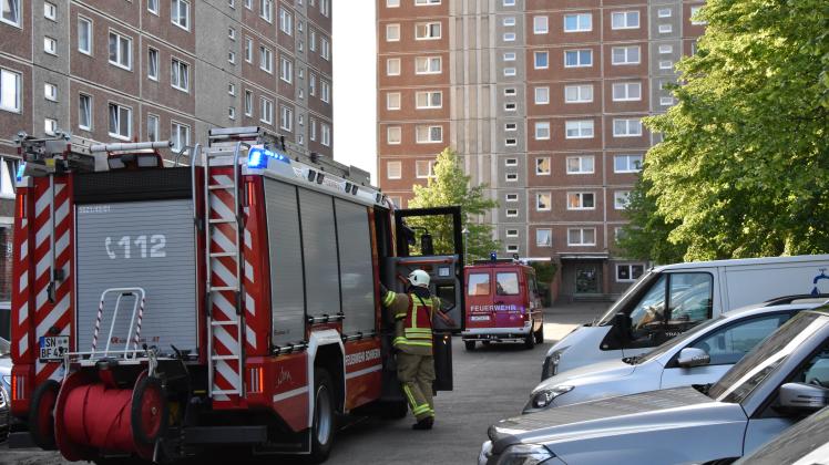 Feuerwehr-Einsatz in der Hamburger Allee in Neu Zippendorf