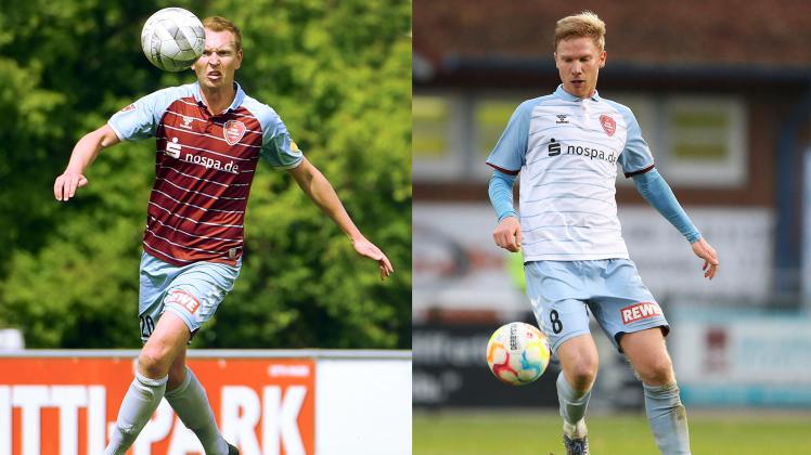 Patrick Thomsen (li.) und Finn Wirlmann werden auch in der neuen Saison für den SC Weiche Flensburg 08 spielen.