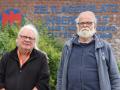 Schlafen auch in Zelten:  Bernd Kruse (74) und Peter Voß (62), Vorsitzende des Zeltlagervereins „Unsere Welt“ .