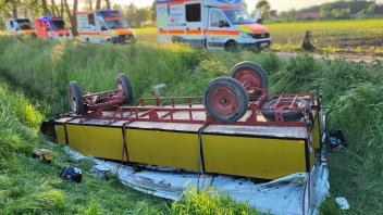 Unfall mit Planwagen in Andervenne