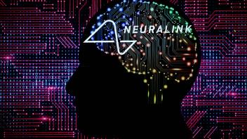 Neuralink Illustration Neuralink displayed on mobile in this multiple exposure photo illustration. On 16 April 2023 in B