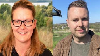 Stefanie Oepke und Felix Rüß gehen am 4. Juni in die Stichwahl für den Bürgermeisterposten in Cambs.