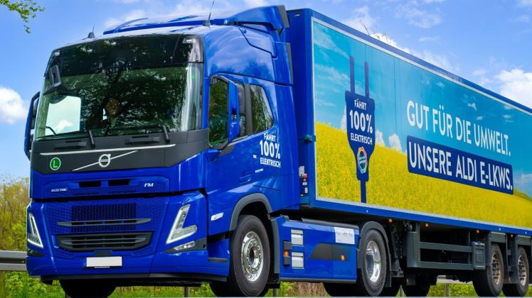 ElektroLkw Aldi testet in Bargteheide ETrucks