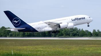 Erstflug Lufthansa A380 nach Boston
