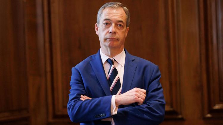 20/03/2023. London, United Kingdom. Nigel Farage lends his support. He did not rule out a return to politics. Leader of 