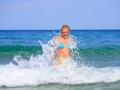 Young beautiful sexy tanned blond woman in bikini in the sea Copyright: xRemyxMusserx/xDesignxPicsx , 30921325 PUBLICATI