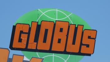 Logo Schriftzug des Globus Baumarkt *** Logo lettering of the Globus DIY store
