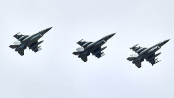 F16-Kampfjets aus den USA für Luftwaffenübung in Jagel gelandet