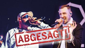 Auch die Rapper Sido (l.) und Alligatoah sollten beim Urban Beatz Festival in Neumünster auftreten.
