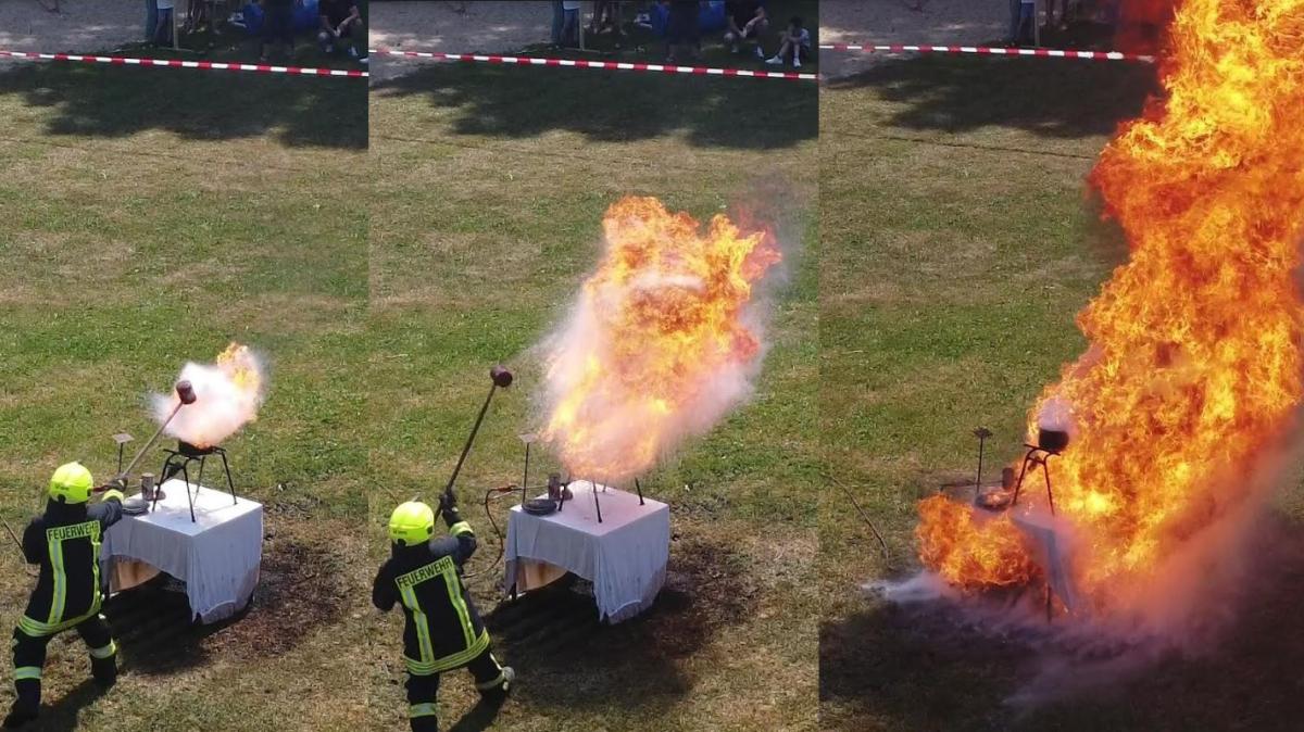 Darum dürfen Sie brennendes Fett nie mit Wasser löschen! SVZ