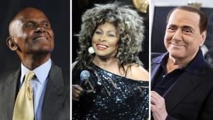 Berühmte Tote 2023: In diesem Jahr mussten wir unter anderem von Harry Belafonte, Tina Turner und Silvio Berlusconi Abschied nehmen.