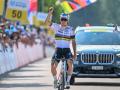 WEINFELDEN, SWITZERLAND - JUNE 17 : Evenepoel Remco (BEL) of Soudal - Quick Step celebrating his victory during stage 7 