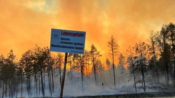 Waldbrand bei Lübtheen