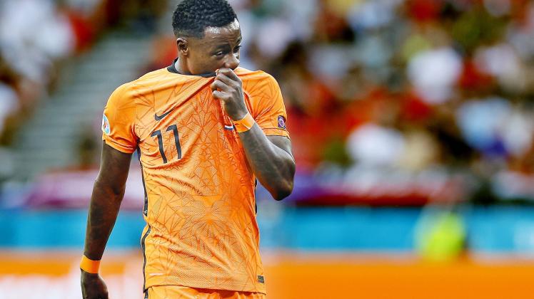 BUDAPEST, 27-06-2021 PuskasArena, Round of 16 of EURO2020 between Netherlands and Czech Republic 0-2. Quincy Promes Neth