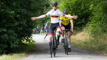 Josh Tietjen vom RRG Bremen e.V. Sieger Schüler U15 männlich - Radsport: Niedersachsenmeisterschaft Berg bei der RRG Osnabrück