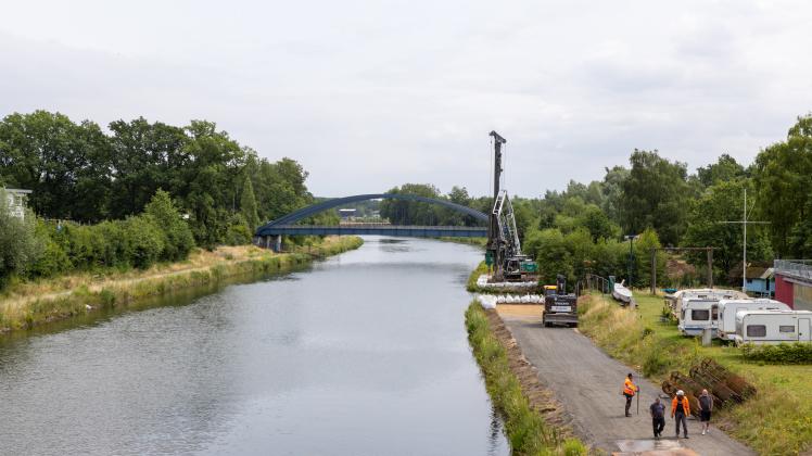 Bau einer Fuß - und Radwegbrücke am Stichkanal (Abzweig "Wassersportzentrum“ des Stichkanals Osnabrück)