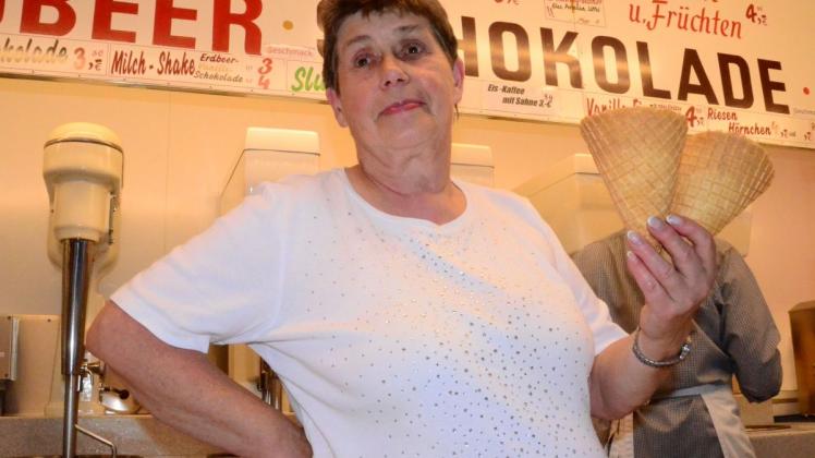 Diana Vespermann war an ihrem Stand zufrieden: „Es ist Eiswetter“.