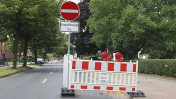 Sperrung Reuterstraße in Uetersen