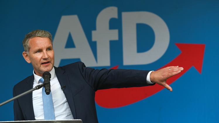 AfD-Kundgebung an ehemaliger innerdeutscher Grenze
