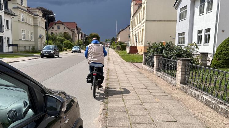 Eine Fahrspur für Radfahrer in der Gartenstraße Bützow könnte es bald geben.  Das ist eine Idee aus dem 4. Bützower Bürgerhaushalt, dass von Einwohner favorisiert wurde.