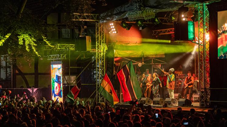 So war die Stimmung am Sonntag beim Reggae Jam 2023. Auf der Bühne Anthony B
