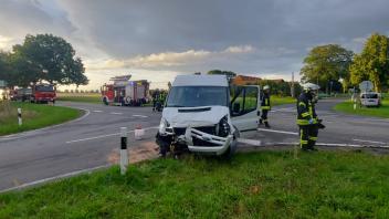 Die Einsatzstelle bei Dersenow.