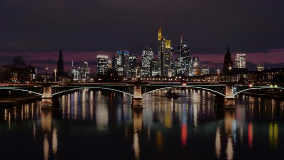 Die berühmte Skyline in Frankfurt am Main Peter Thiel