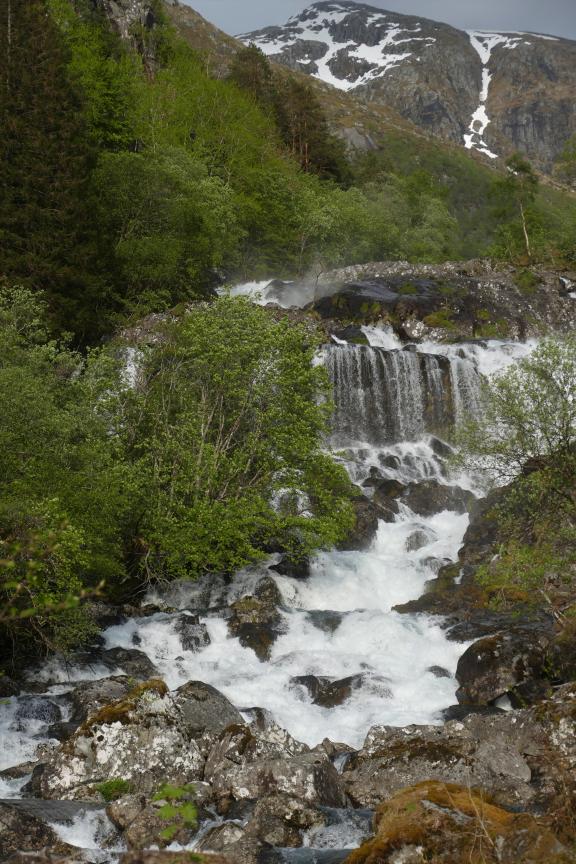 Hattebergfossen in Rosendal in Norwegen Jörg Budke