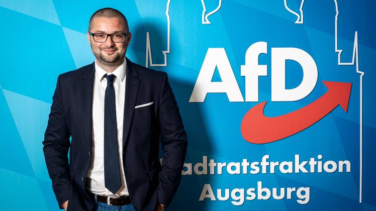 Augsburg, Bavaria, Germany - 06 September 2021: Politician Mr. Andreas Jurca, city councilor of the party Afd (Alternati