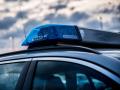 Bamberg, Deutschland 04. Juli 2023: Themenbilder - Symbolbilder - Polizei Blaulicht - 2023 Ein Einsatzfahrzeug der Poliz