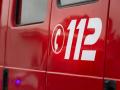 Melle, Deutschland 15. Maerz 2021: Ein Einsatzfahrzeug der Feuerwehr mit dem Schriftzug 112. Landkreis Osnabrück Nieders
