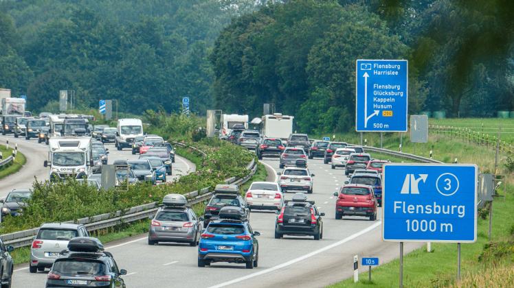 Sowohl in Richtung Norden als auch in Richtung Süden kam es auf der A7 bei Flensburg am Samstag zu Staus.