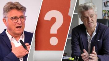 Wer wird Nachfolger von Geschäftsführer Andreas Busemann (rechts) im Zoo Osnabrück? Zoopräsident Fritz Brickwedde (links) hofft, diese Frage in Kürze beantworten zu können. Fotos: Thomas Osterfeld (1), Jörn Martens (1), Colourbox.de (1)