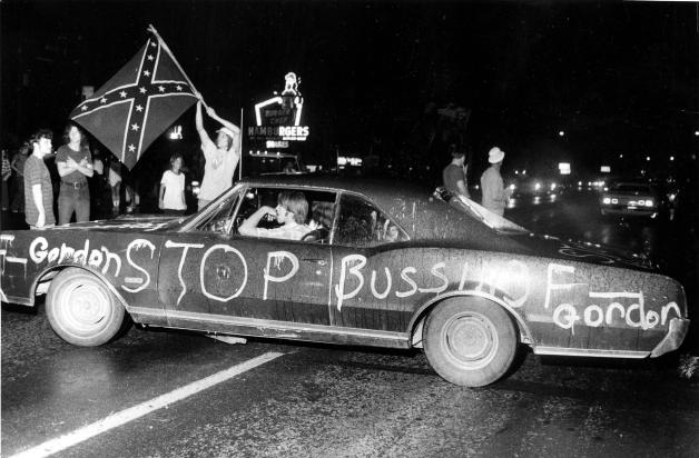 Louisville 1975: Proteste gegen das Busing-Programm.