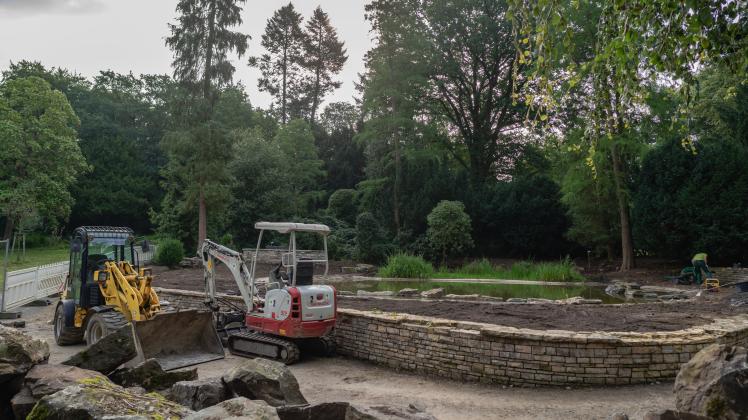 Teich im Bürgerpark in Osnabrück wird saniert